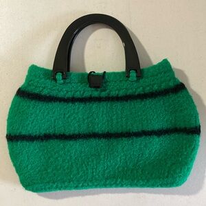 Handmade Green and Black Clutch Purse